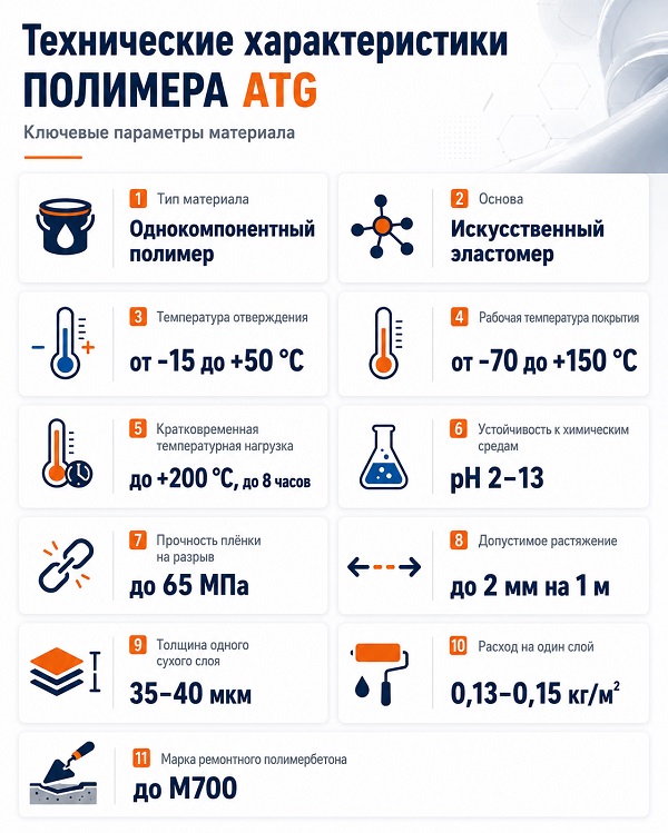 технические характеристики полимера atg технические характеристики полимера atg